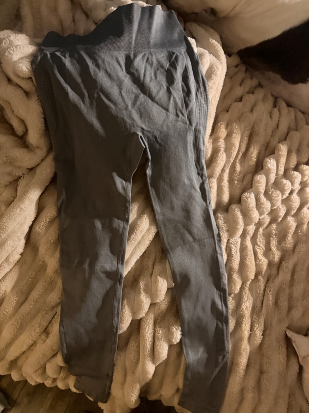 Marshalls Women's Butt lifting Ribbed Leggings in Slate Blue